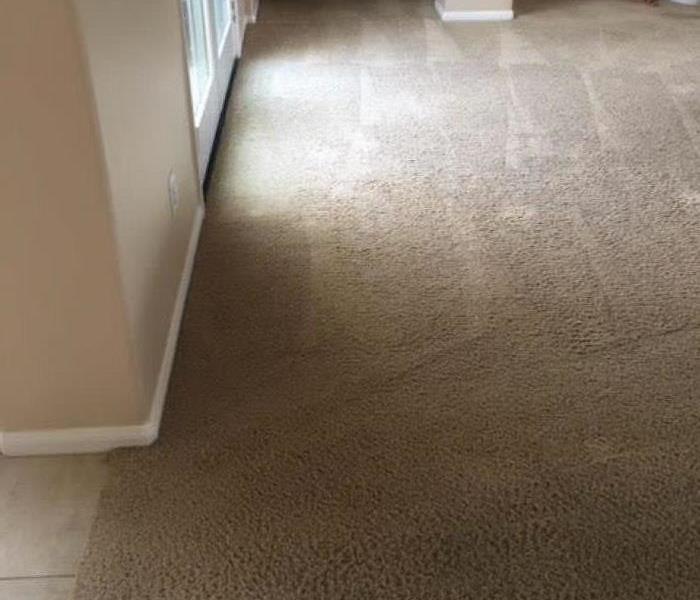 New carpeting installed in a home.
